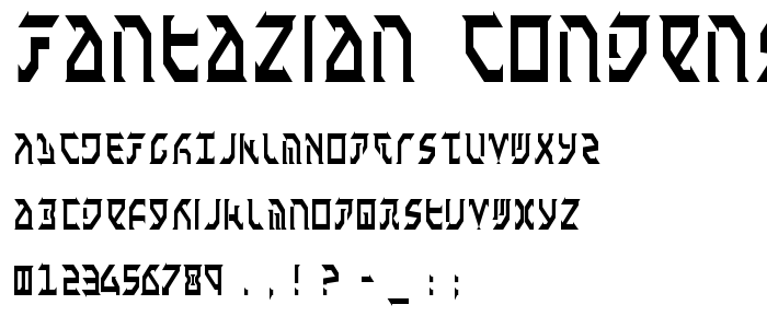 Fantazian Condensed font